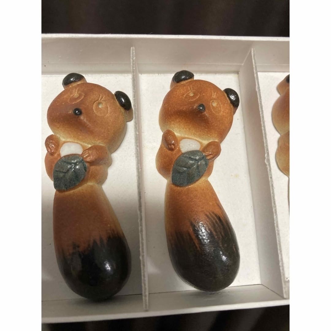 Amazon.co.jp: 信楽焼 陶器 たぬき 箸置き 5点セット : ホーム＆キッチン